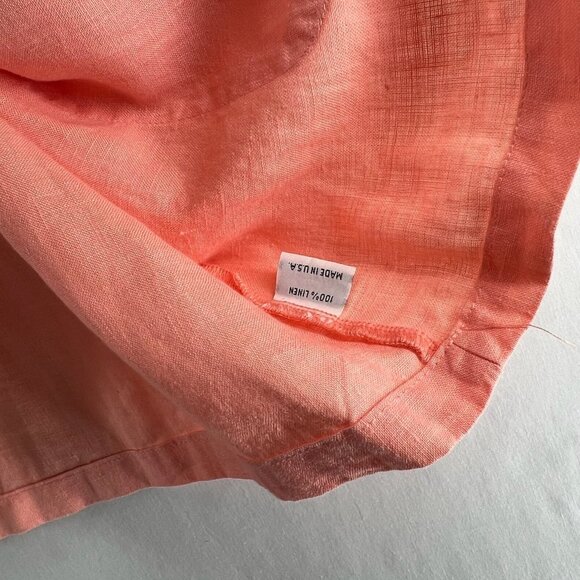 Bryn Walker Linen 3/4 Sleeves Topper Jacket Womens L Oversized Lagenlook Orange - Picture 11 of 11